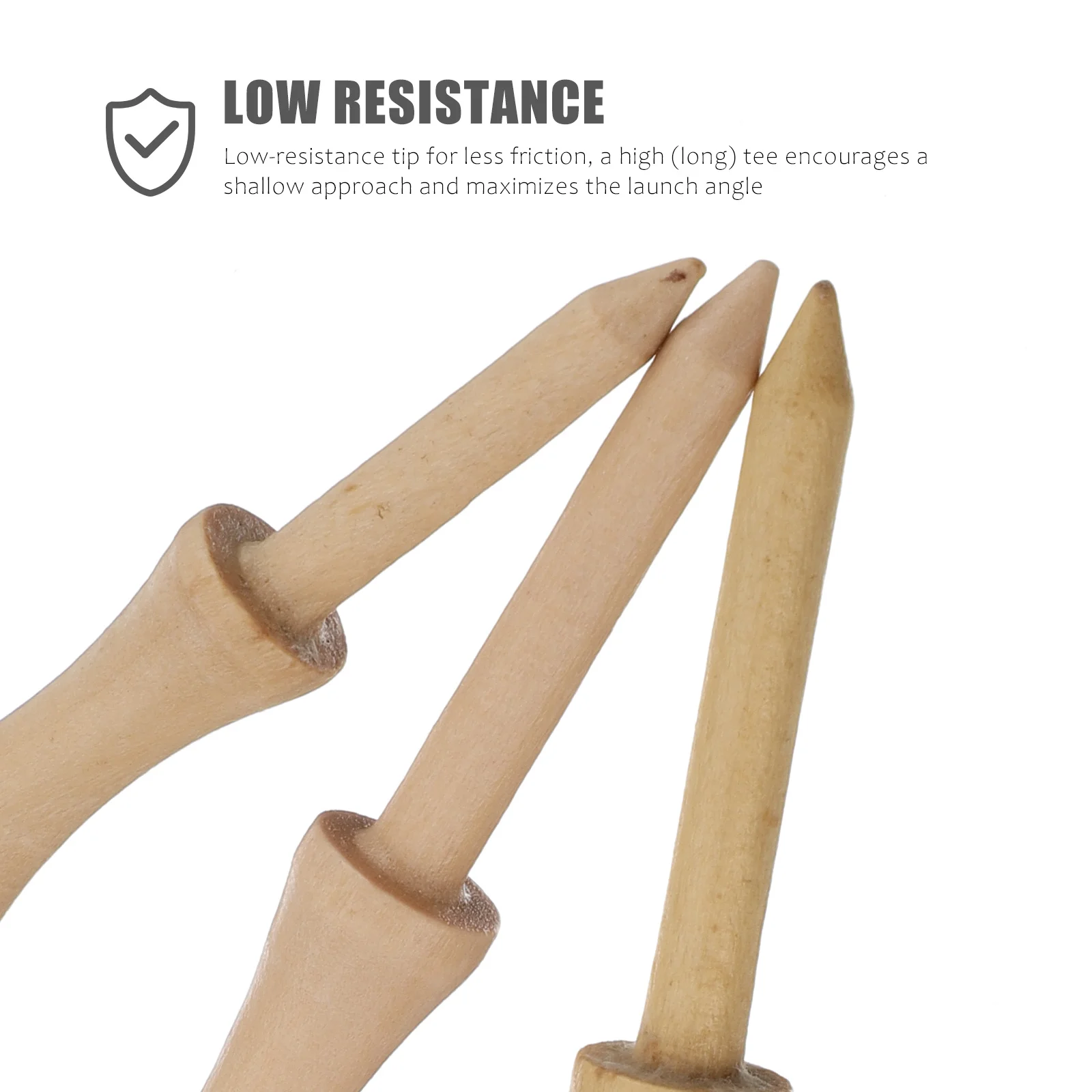 

35pcs Golf Tees Premium Plastic Longer Drive High Tee Shallow Cup Low Friction Step Height Bright Color Visibility Distance