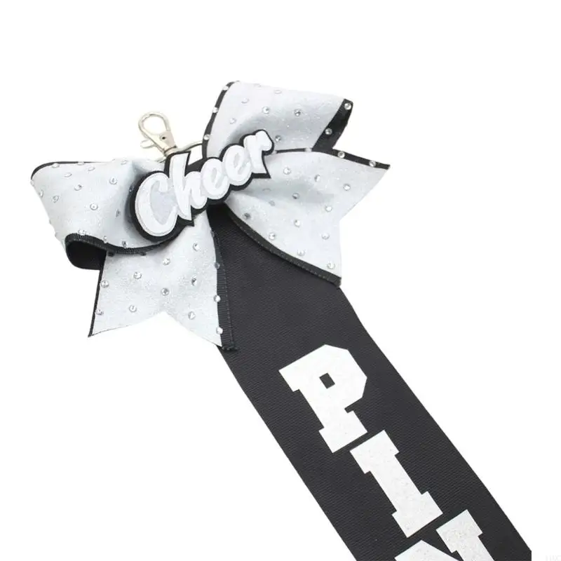 Multifunctional Keychain With Cheerleader Styles Ribbon Bowknot For Key Holding Decoration