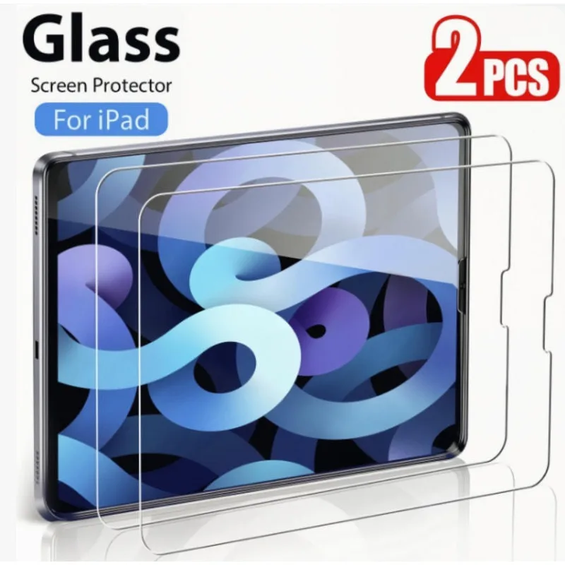 2pcs Tempered Glass For Ipad 10th Gen Air 5 4 10.9 Pro 11 12.9 2022 Screen Protector For Ipad Mini 6 5 4 3 Air 1 2 9.7 2018 2017