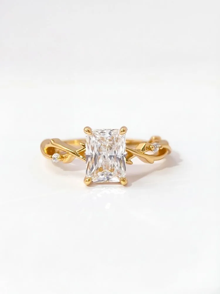 925 Sterling Silber Exquisiter 6*8mm Rechteckiger Zirkon-Ring für Damen, Verlobung, Hochzeit, Jahrestag, Hochwertiger Edel-Schmuck – Detail 6