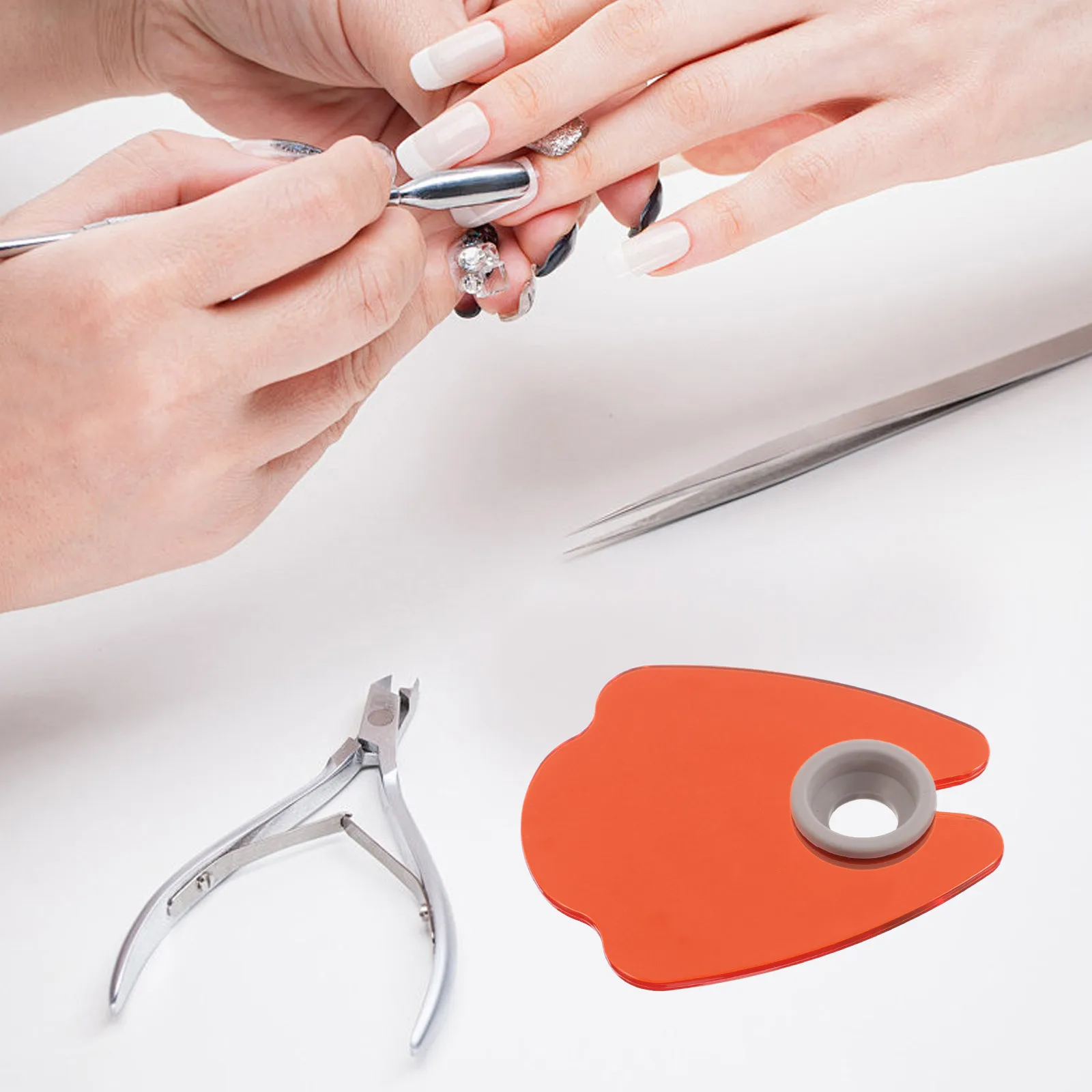 แผ่นกันแสงสำหรับทำเล็บ ล้างทำความสะอาดได้ ใช้ซ้ำได้ ป้องกันแสงยูวีสำหรับอบเล็บ อุปกรณ์เสริมสำหรับเครื่องอบเล็บเจลยูวีแบบมืออาชีพ พกพาสะดวกสำหรับทำเล็บ