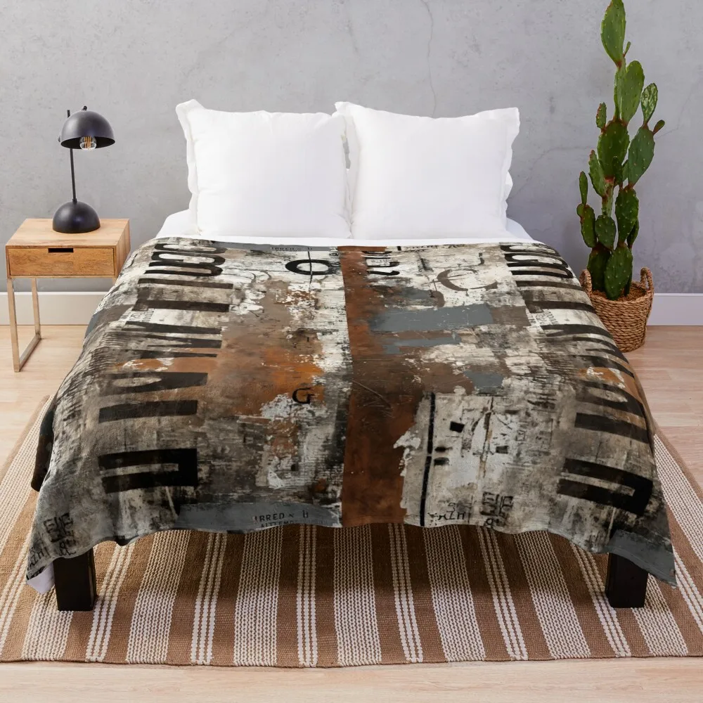 

Mixed Media Abstract Throw Blanket Decorative Sofas Summer anime Blankets