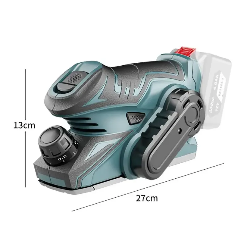 12V 13000RPM Brushless Cordless Electric Planer  Handheld Mini Planer for Makita18V Battery Wood Cutting Tool with Wrench