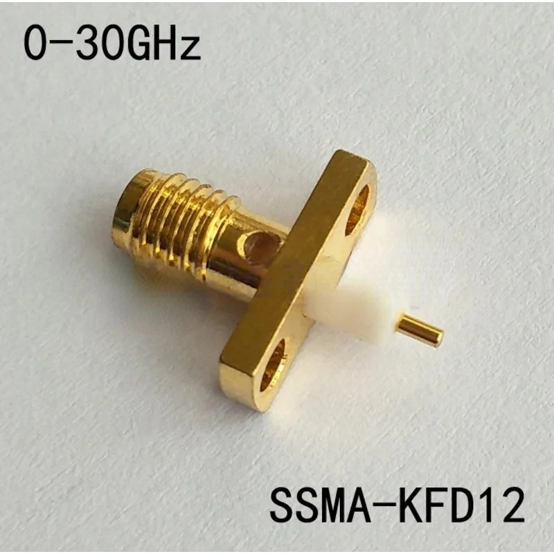 2Pcs SSMA-KFD12 RF Coaxial Connector SSMA-KF Female Small Flange Through-wall RF Connector