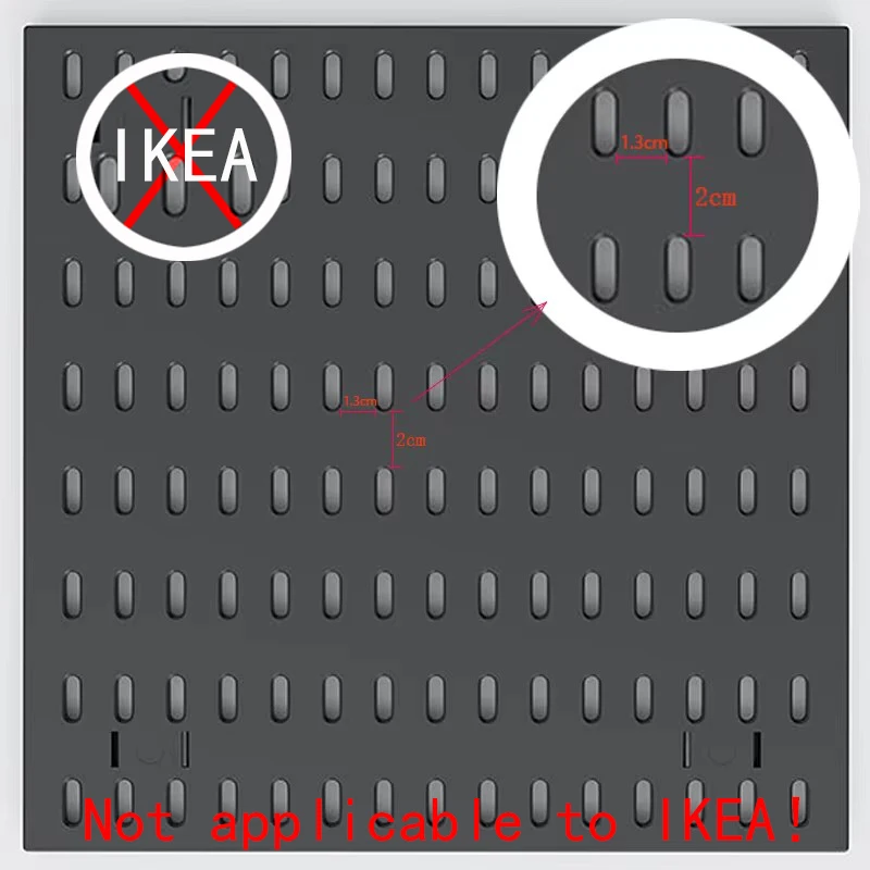 أرفف لوحة منظم الحائط من Pegboard بدون ثقب لغرفة الألعاب والحمام والمطبخ ورف تخزين منظم ملحقات Pegboard