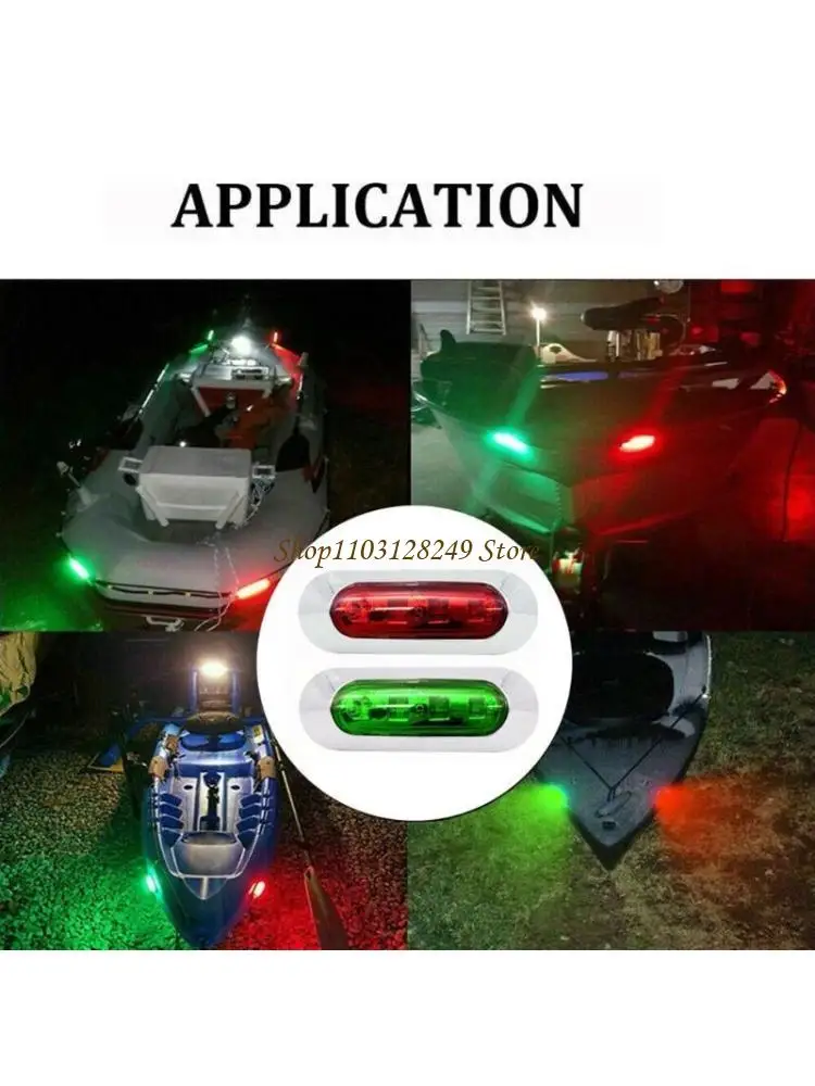 N5KD 2Pcs Durable Marine Light 24V LED Navigation Light Boat Yacht Lamp