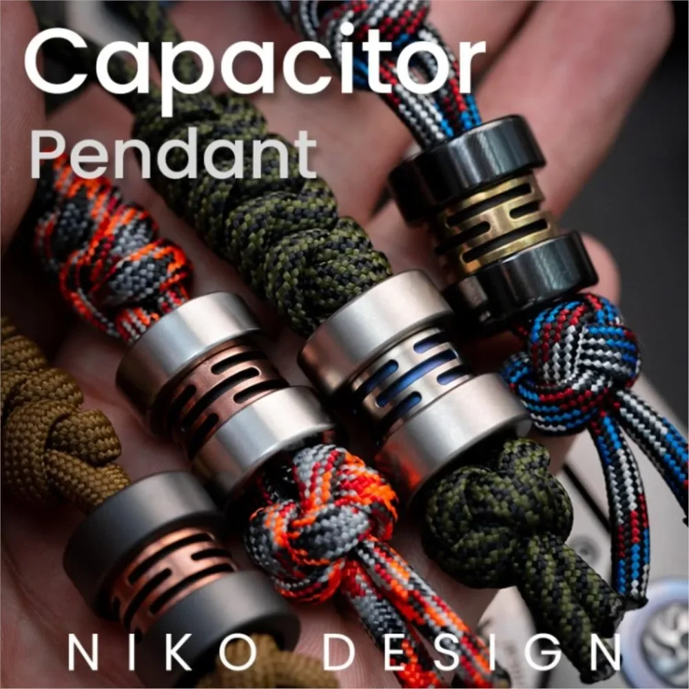 цена STARSABER LAUTIE Titanium Alloy Zirconium Alloy Knife Beads Survival Paracord EDC Decorative Accessories Cool Fidgets