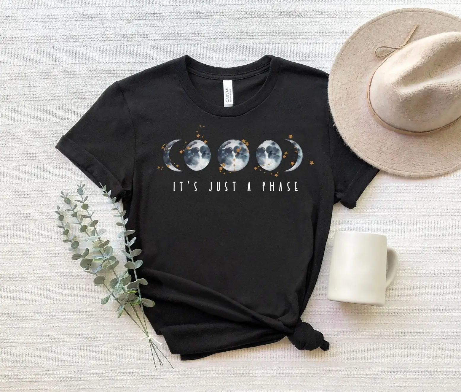 It'S Just A Phase T Shirt Moon Sarcastic Design Astrology Celestial