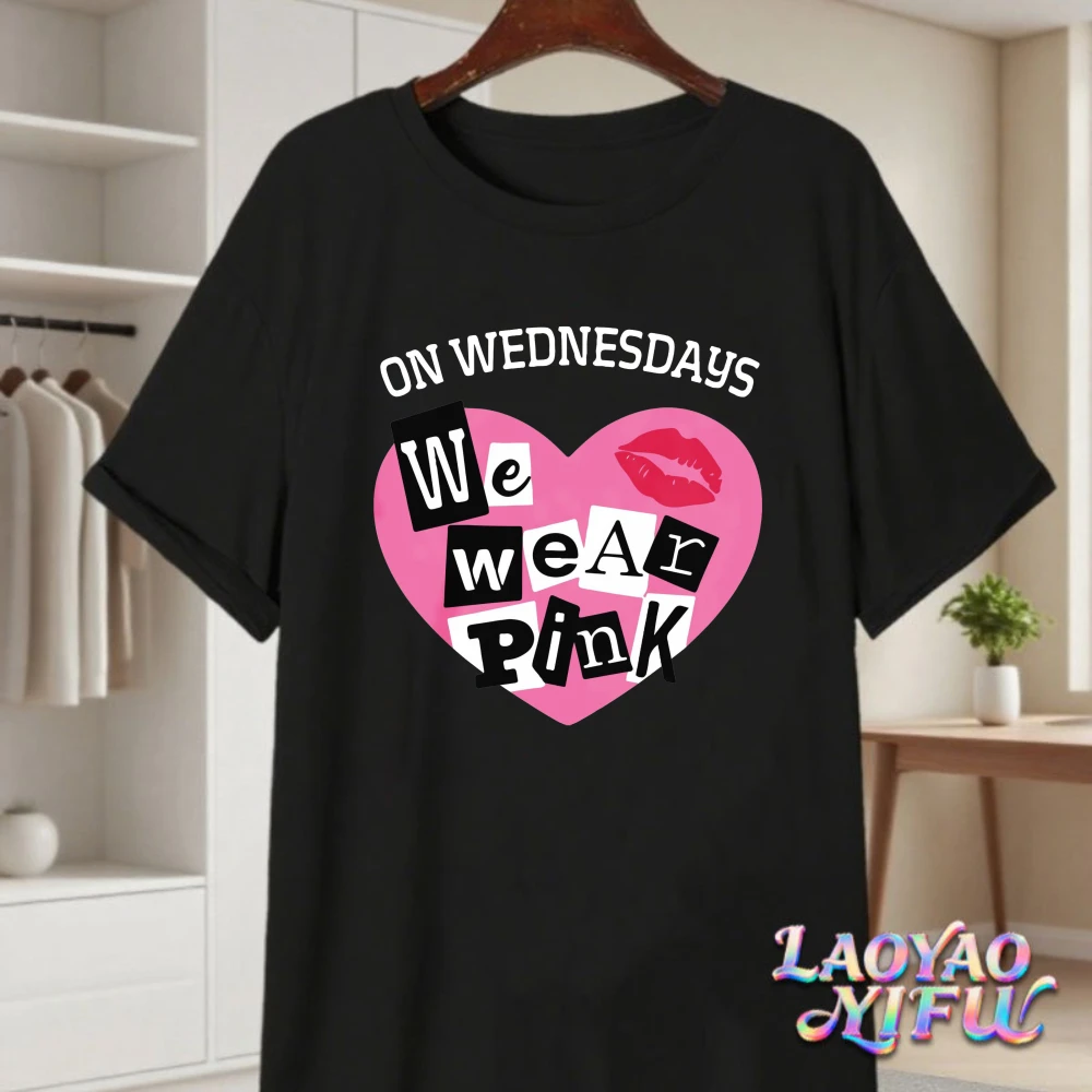 On Wednesdays We Wear Pink Shirt Breast Cancer Awareness Tee Pink Wednesday Sweatshirt Cancer Warrior T-Shirt Pink Ribbon Tee view 3