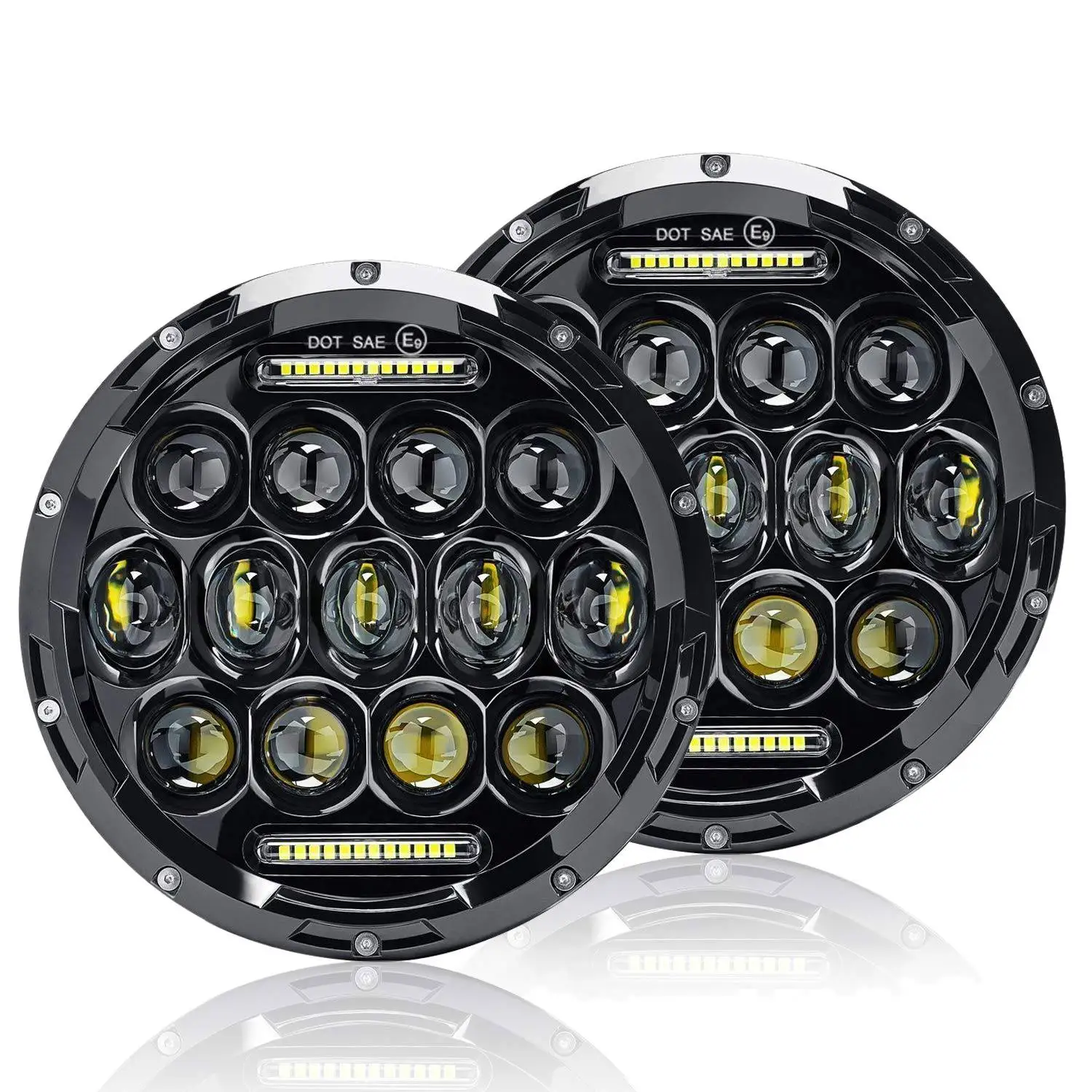 

2Pcs 7 Inch Round 150W Total LED Headlights for JEEP Wrangler JK TJ LJ
