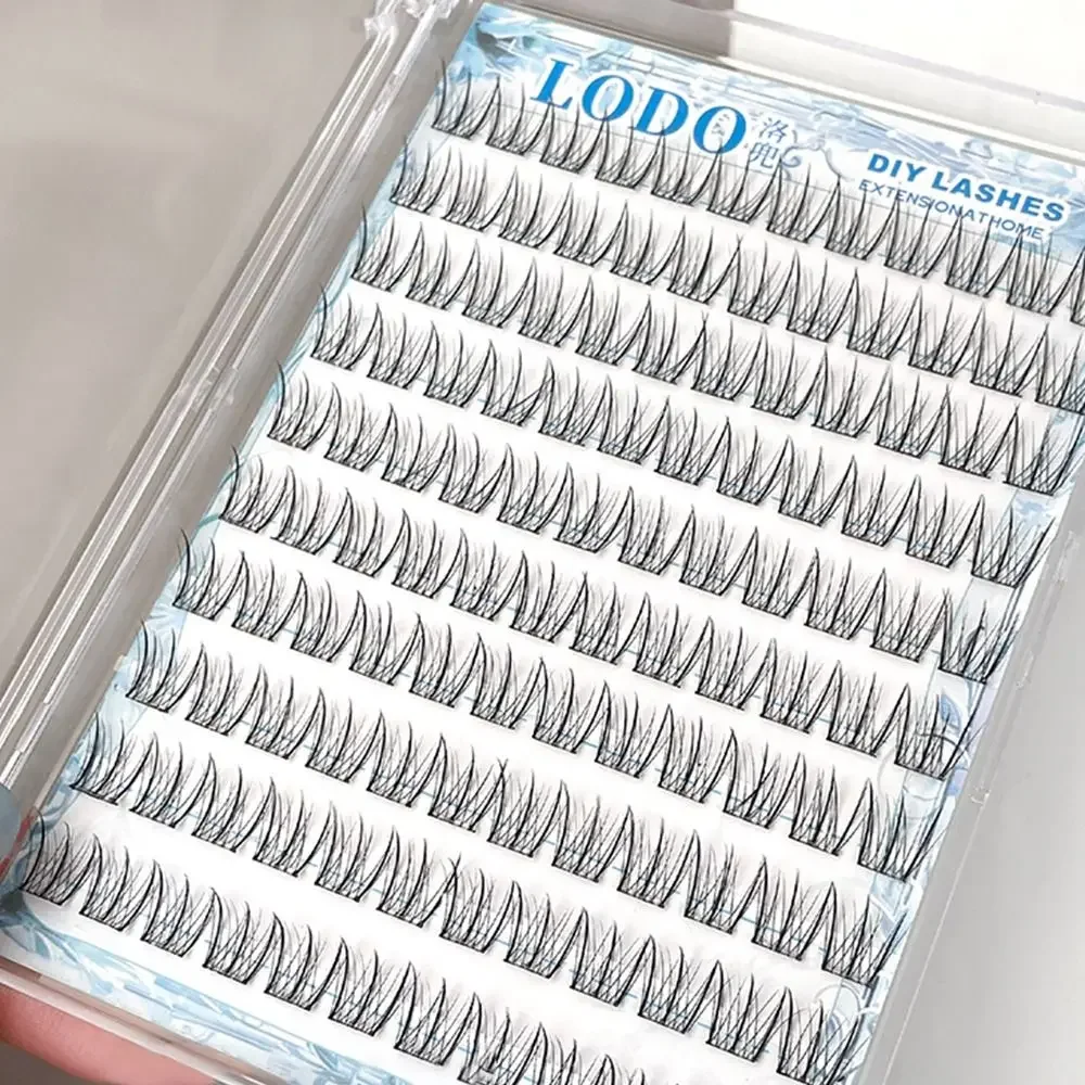 120 Stuks Geen Lijm nodig zelfklevende Lash Clusters Vogelstijl Koreaanse Herbruikbare Valse Wimpers Gemakkelijk Toepassing Natuurlijke Look