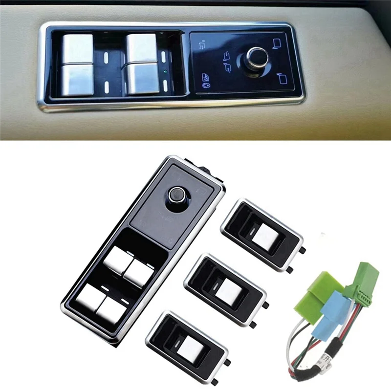 

L38A-Car Window Lift Switch LCD Button Parts For Land Rover Range Rover Sport L320 13-17 Sport L494 14-17 Discovery 5 17-18