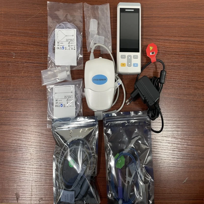 Handheld/Portable Veterinary sidestream capnograph monitor 3.5inch ETCO2 monitor, with spo2+etco2