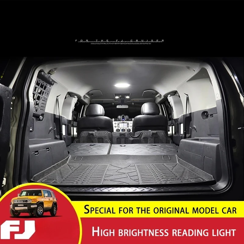 4Pcs/Set For Toyota FJ Cruiser High Brightness Reading Lamp Car Front/Middle Row Reading Light Interior LED Trunk Reading Light
