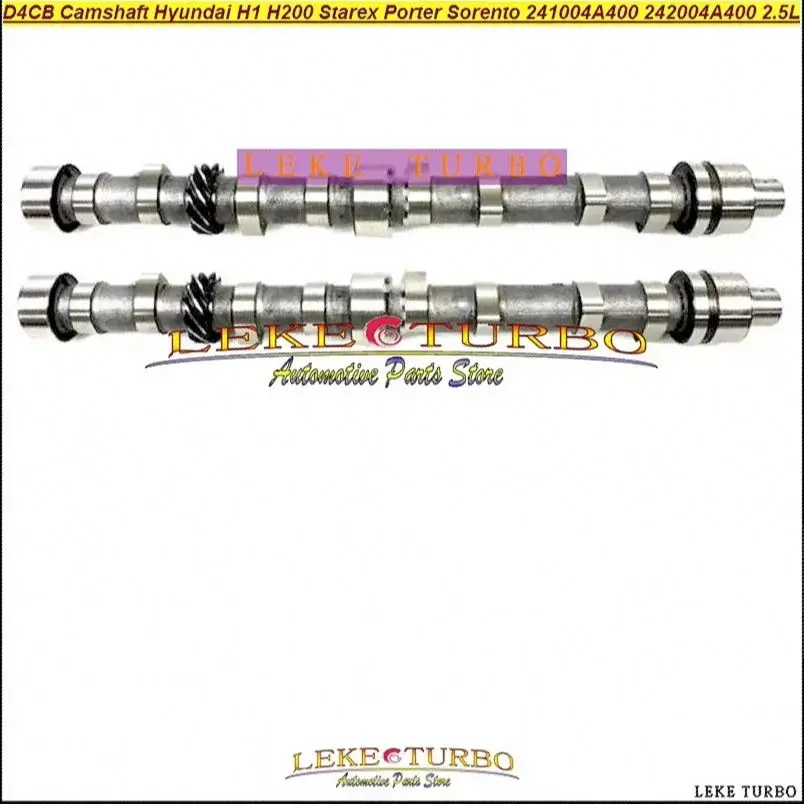 

2pcs D4CB Camshaft 242004A400 + 241004A40 24100-4A4000 + 24200-4A400 For Hyundai H1 H200 Starex Porter For KIA Sorento 2.5L CRDI