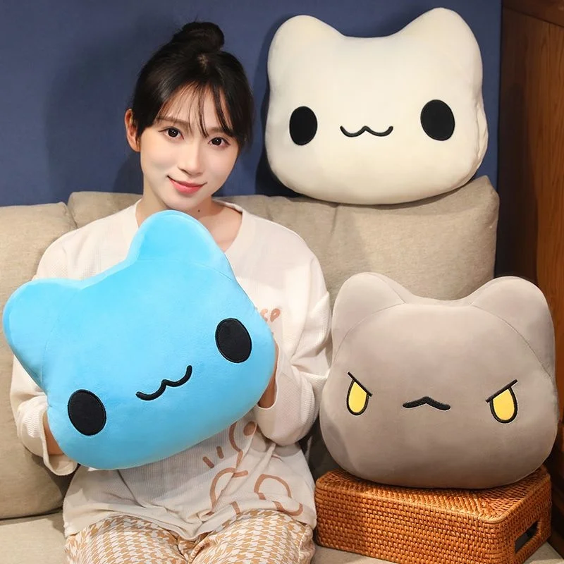 Cute Cartoon Cat Plush Hand Warmer Pillow Winter Nap Cushion Soft Stuffed Toy For Office Girls Student Sleeping Hug Room Gift