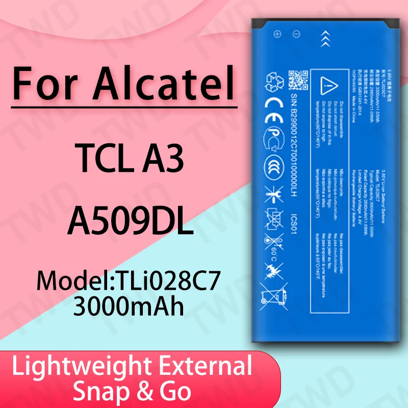 

TLi028C7 Large capacity Battery For Alcatel TCL A3/A509DL Batteries New High Quanlity