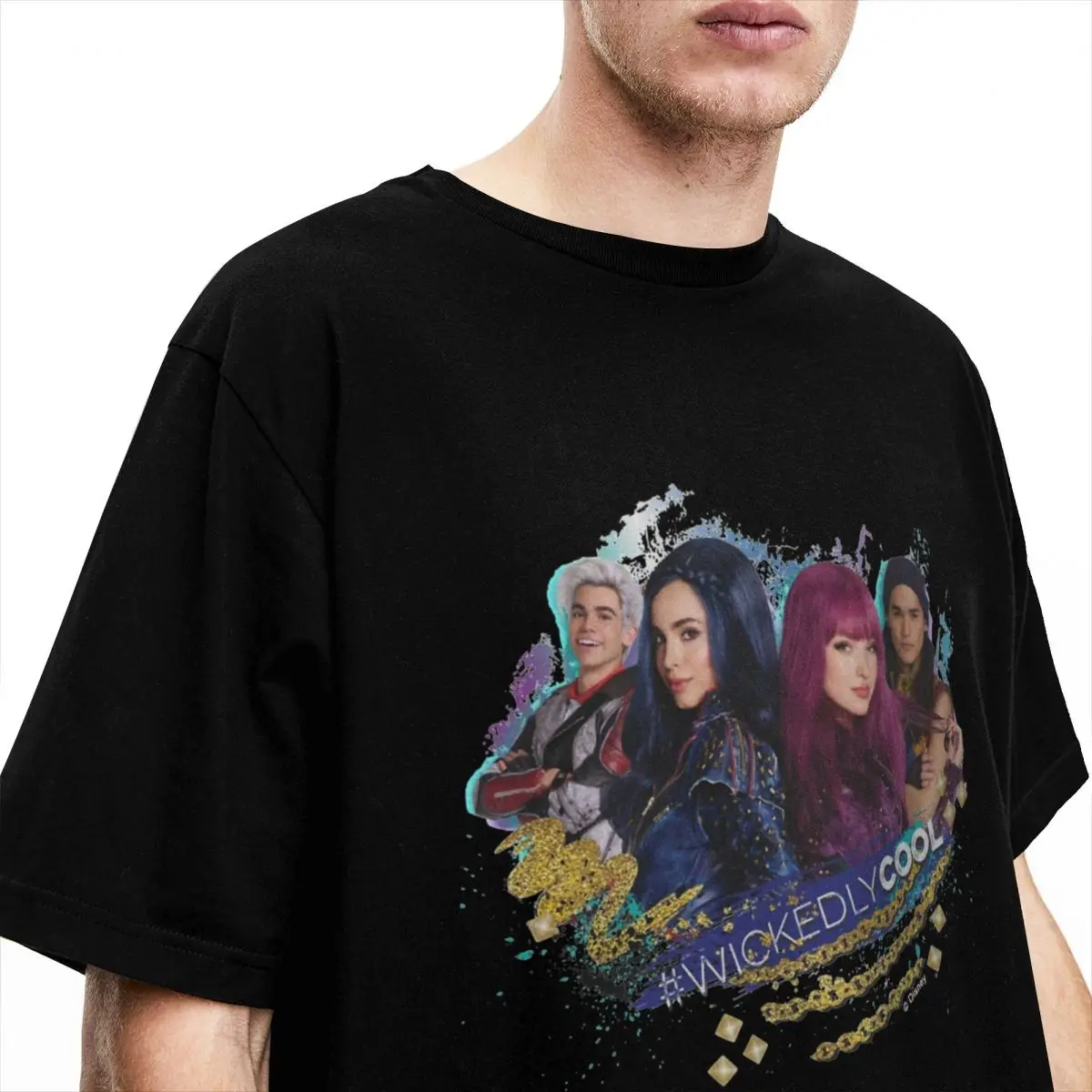 Descendants 3 T-Shirt Summer Wickedly Cool Best Friends Y2K Basic T Shirts 100% Cotton Tshirt For Man Short-Sleeved Printed Tees