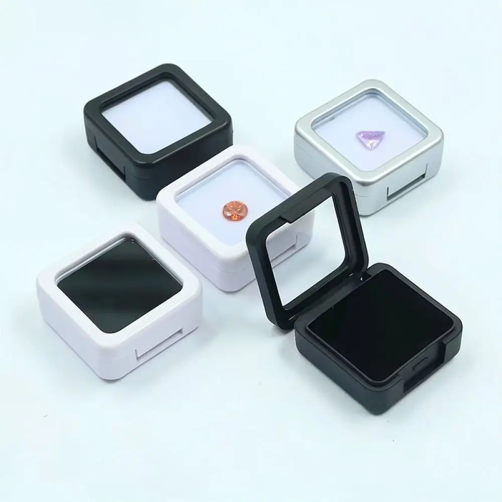 Portable Gemstone Storage Case For Loose Diamonds Jewelry Organizer Display Box Transparent Plastic Holder Container