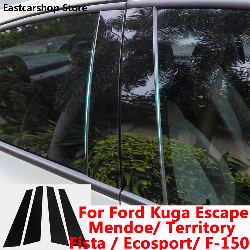 

For Ford Kuga Escape Mondeo Edge Territory F150 Fiesta Ecosport Car Middle Column PC Window B C Pillar Strip Sticker Accessories