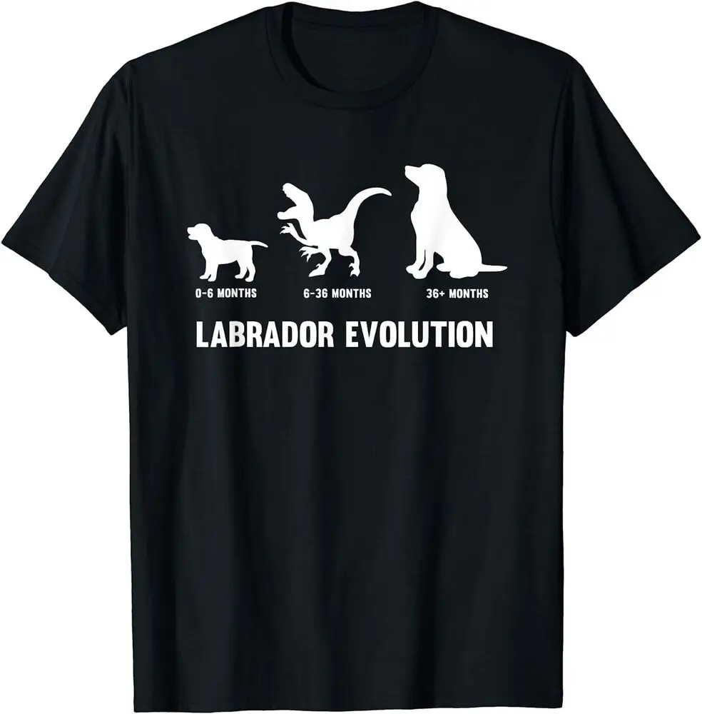 Labrador Retriever Evolution Design for a Labrador Owner T-Shirt  Tees Cotton Luxury brand vintage oversized