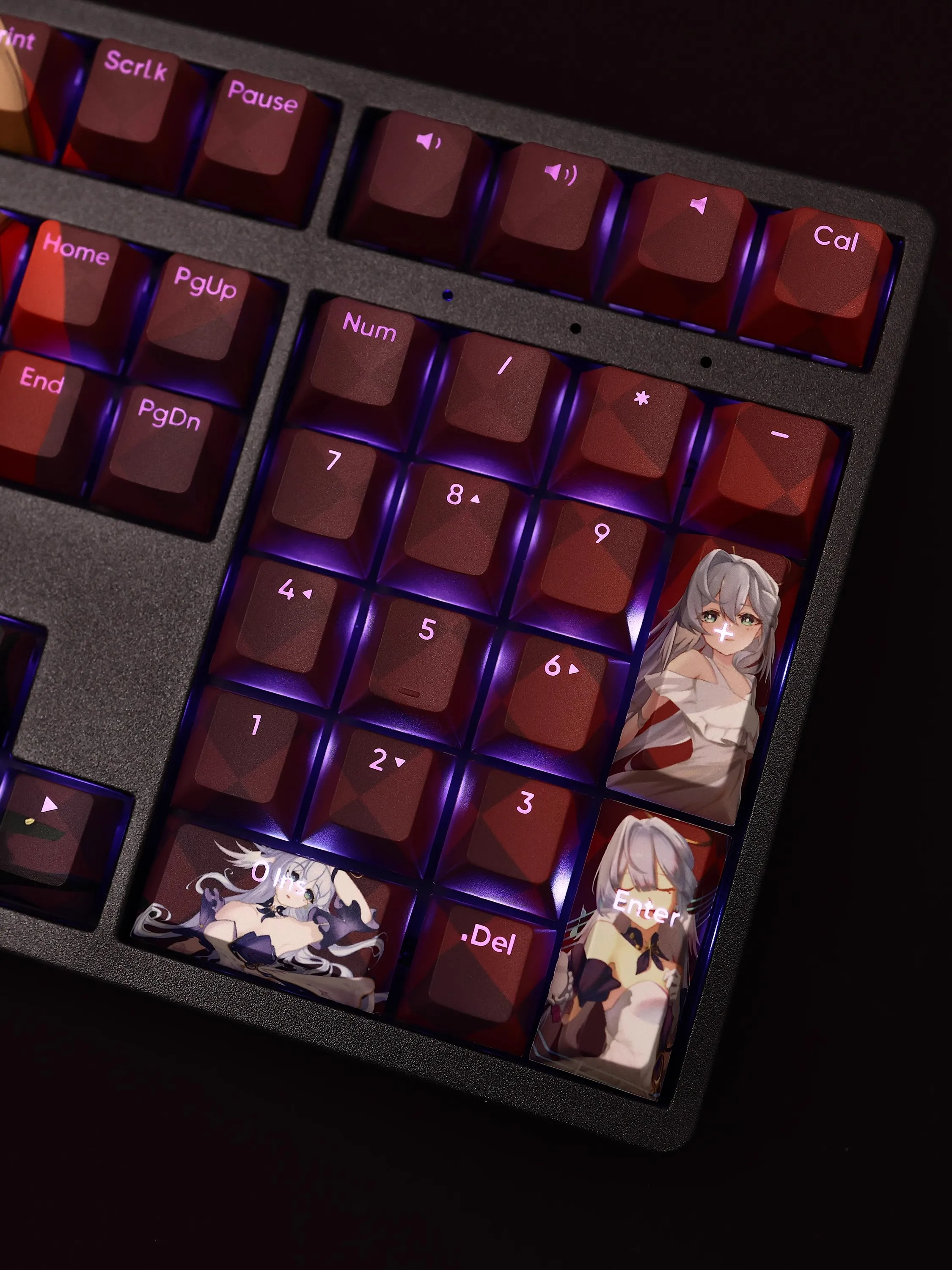 108 Toetsen Pbt Dye Subbed Keycaps Cartoon Anime Gaming Key Caps Rb Keycap Voor Ansi Lay-Out