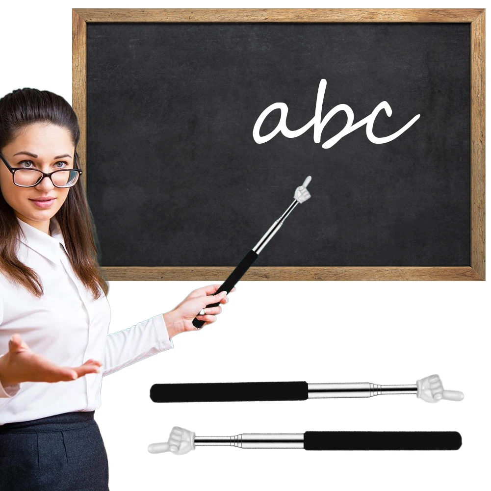 10 stuks Leraar Pointer Sticks Roestvrij Staal Uitschuifbare Hand Pointer Multifunctionele Vinger Pointer Stick voor Basisschool