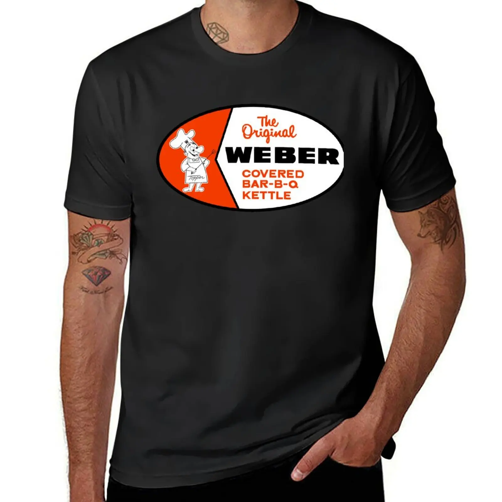 Weber Original Covered Bar-B-Que Kettle T-Shirt new edition vintage clothes heavyweight t shirts for men