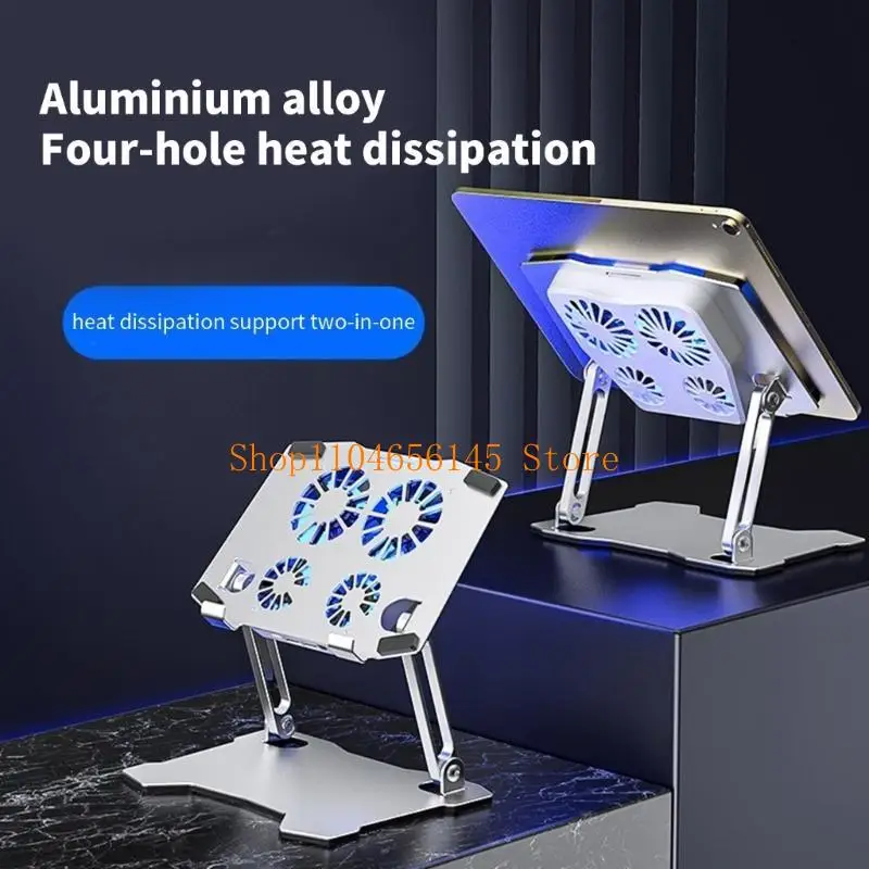 652F X16 Tablet Stand with Cooling Fan Bracket Aluminum Alloy Laptop Notebook Holder