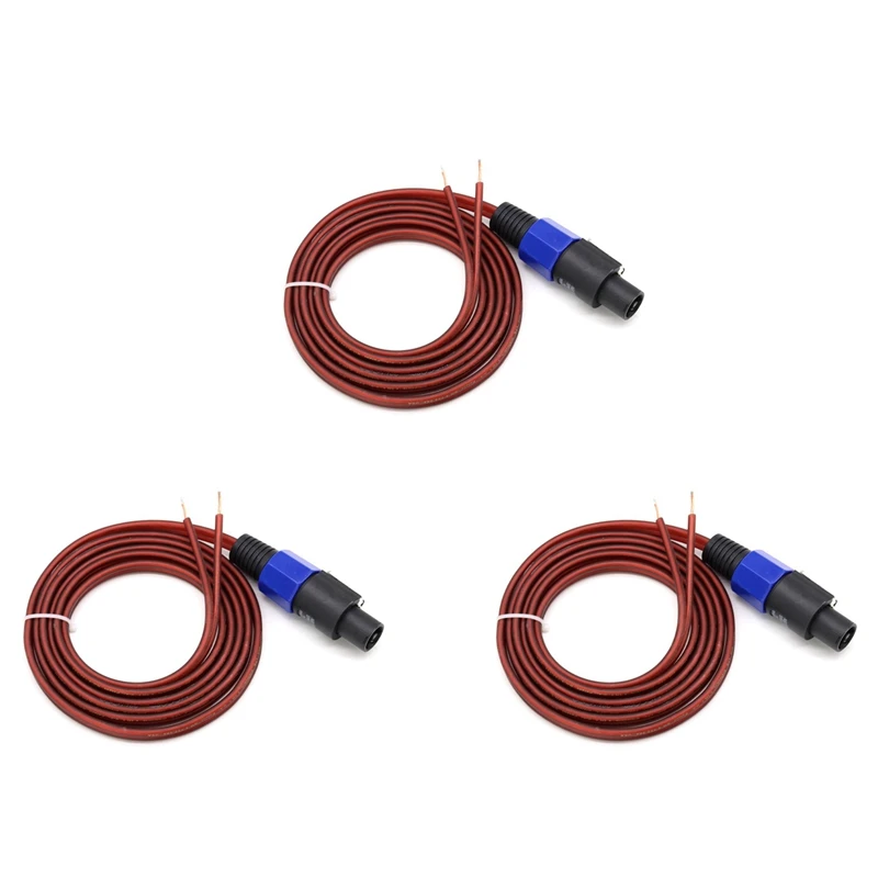 

3X Speakon Speaker Cable Bare Wire Open End Cable,Speakon To Speaker Wire Audio Cord Amplifier Connection Cord For DJ/PA