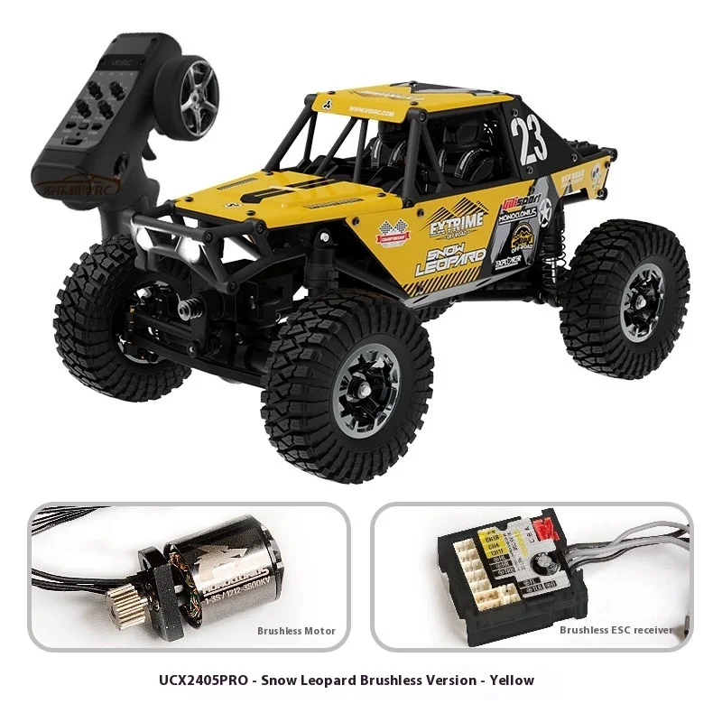 Udirc Ucx2405 1:24 Kendaraan RC Profesional Multi Play Remote Control Brushless Snow Leopard Kecepatan Variabel Mendaki Off Road