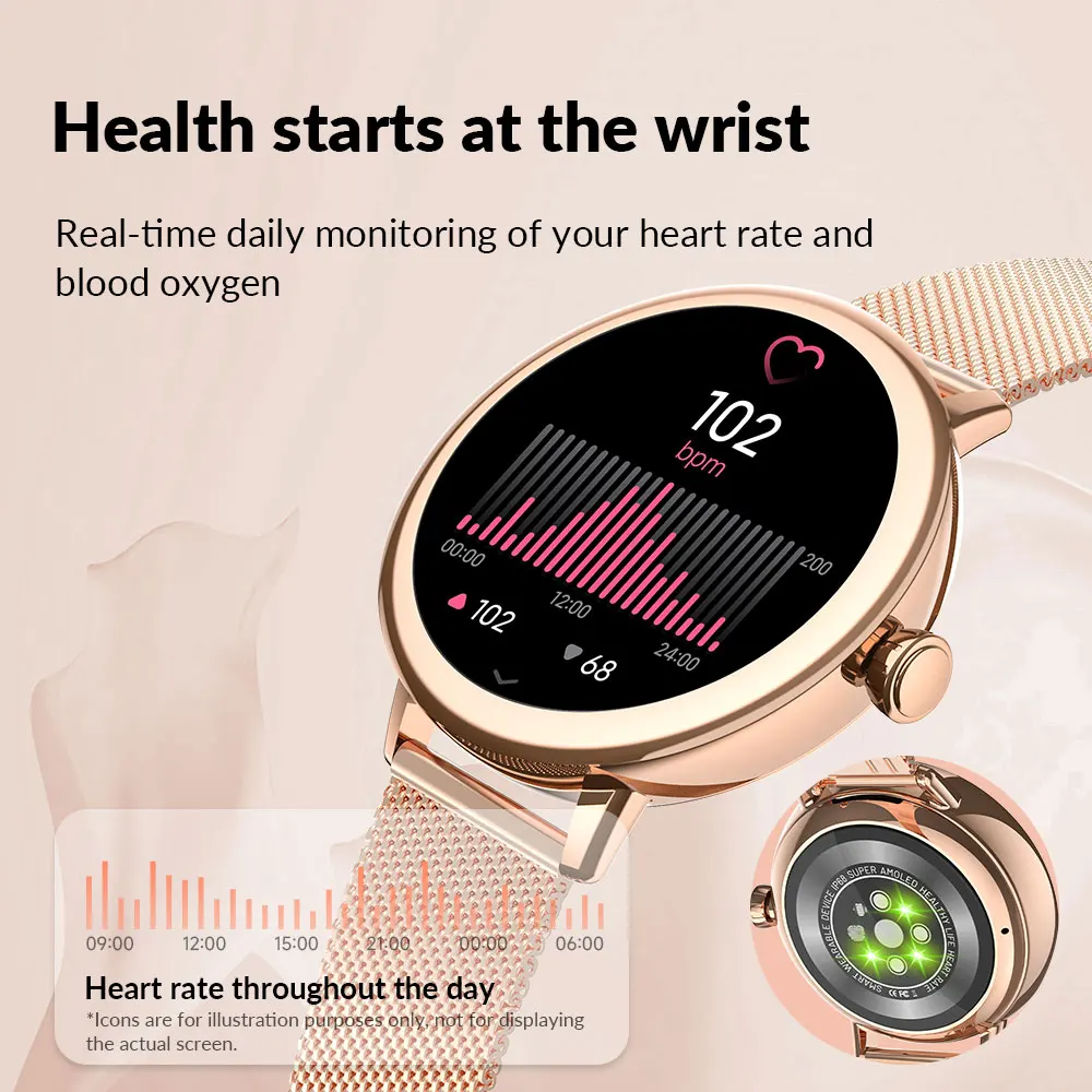 New Smart Watch Voice Call Health Monitoring Men and Women Bluetooth Communication Blood Pressure, Heart Rate, Sports Watch