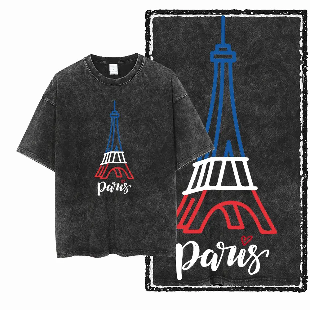 Vintage Exclusive Creative Graphic Streetwear Big Size Women's Tshirt Unisex Tee Top Men's Cotton Short Sleeve Washed T Shirt