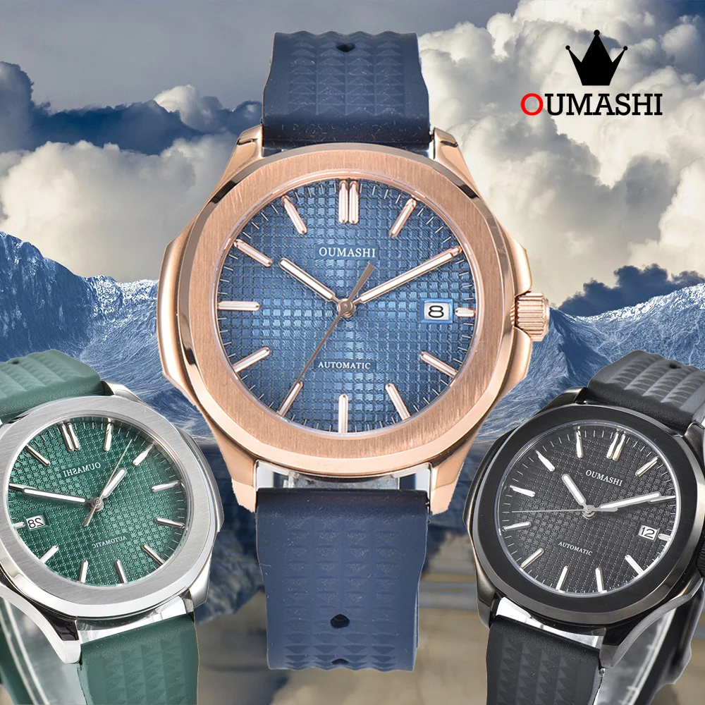 

OUMASHI-series 39mm men's NH35 watch luxurious Luminous sapphire waterproof steel sports watch NH35 automatic movement