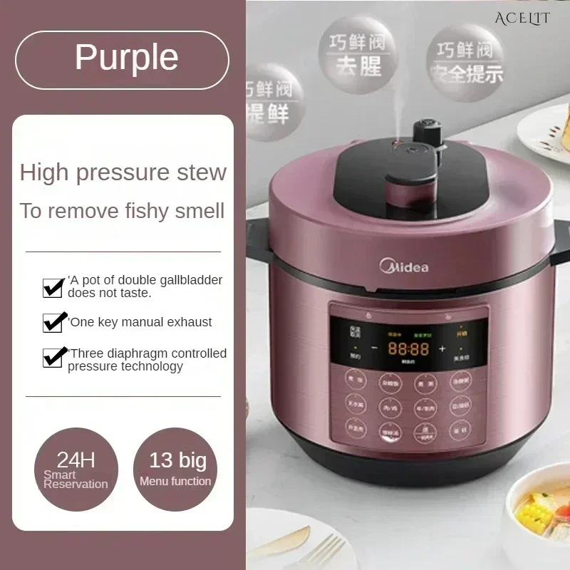 Household electric pressure cooker. Fully automatic. Intelligent reservation. Double tank. High pressure soup pot