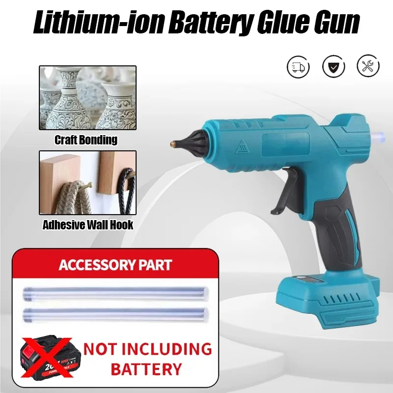Cordless Electric Hot Melt Glue Gun 11mm Glue Stick Welding Gun Compatible with Makita 18V Battery No Battery Included Perfect