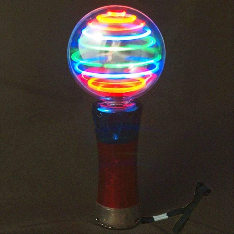 Glowing Star Round Sticks Light Up Spinning Wand Party Supplies Glowing LED Toy Light Show Favor