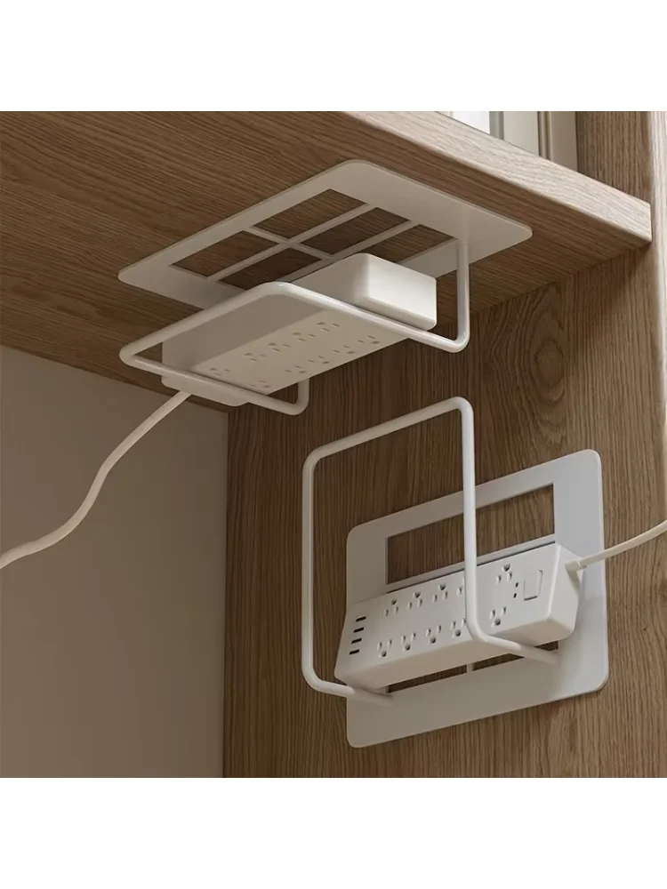1pc Router Storage Shelf Wall Mount, No Drill Easy Install Iron Holder for Modem Box Home Office Bedside Organizer