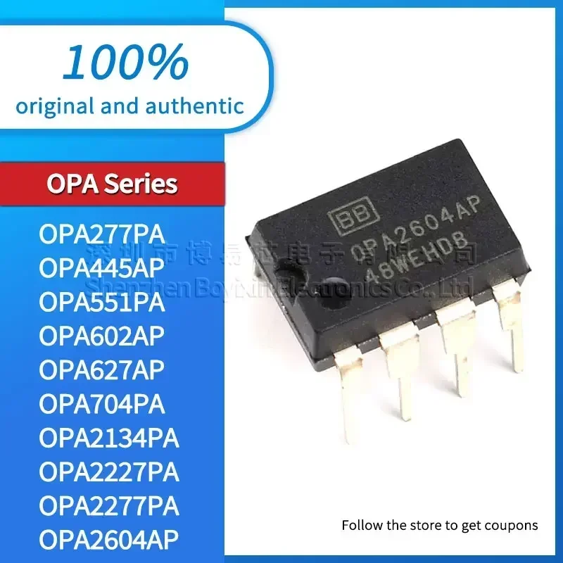 

OPA704PA OPA627AP OPA551PA OPA445AP OPA277PA OPA2604AP OPA2277PA OPA2227PA OPA2134PA OPA2107AP OPA602AP Black plastic shell