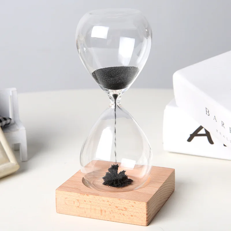 Magnetic Hourglass Exquisite Gift Home Office Desktop Decoration Sand Timer Creative Sandglass Fashionable Souvenir Timeglass