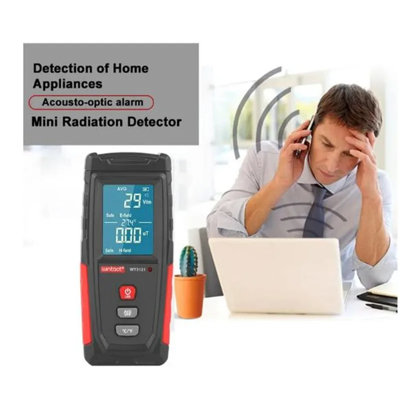 Imagem -06 - Medidor Handheld Digital Lcd Emf Testador de Radiação Eletromagnética Dosímetro Elétrico de Campo Magnético Detector Wt3121