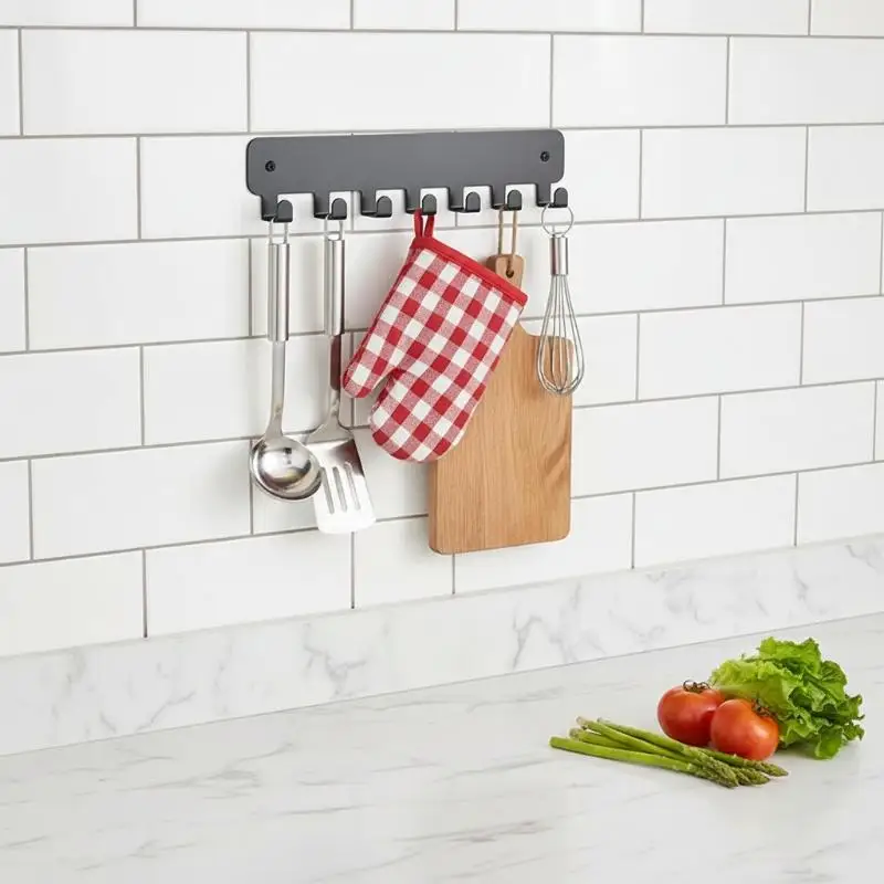 Entryway Wall Key Holder Metal Key Rack Wall Mount For Keys Bags And Leashes Decorative Organizer For Entryway