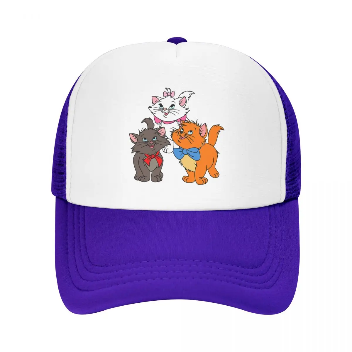 Cool Marie Cat The Aristocats Trucker Hat for Men Women Personalized Adjustable Unisex Kawaii Kitten Baseball Cap Spring