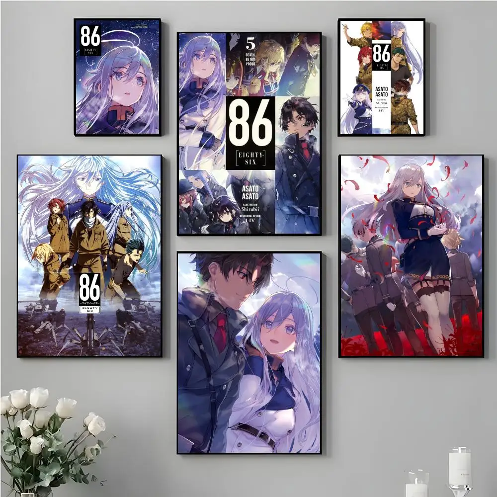 Anime 86 E_Eighty S_Six Poster Perfect Sticker Self Adhesive Art Designed for Home Dining Office Spaces