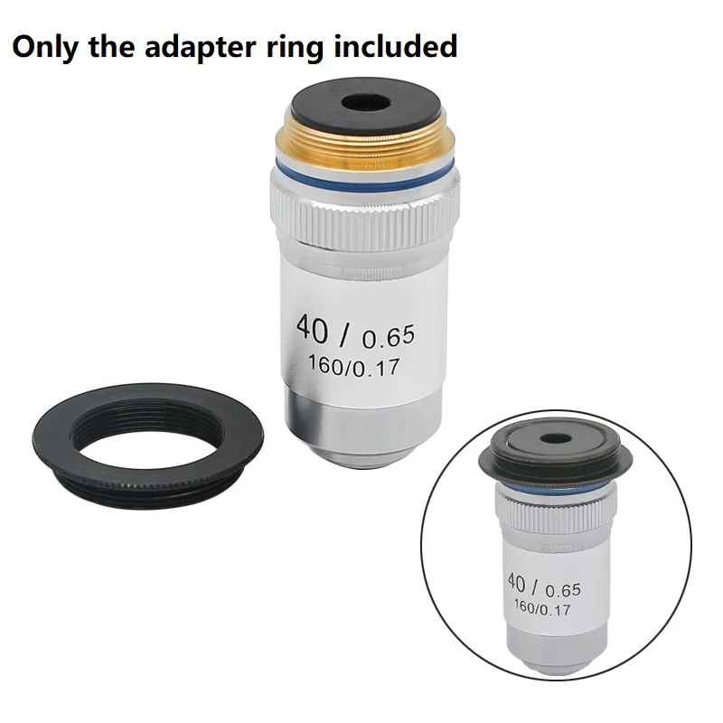 Microscope Objective lens Adapter Ring C-mount to RMS M42 to RMS Female Thread 20.2mm to Male Thread 15.2mm M25 to RMS Adaptor