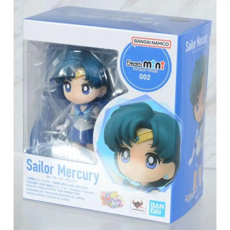 Sailor Moon Mizuno Ami Sailor Mercury Q Version Action Figure Cartoon Anime Figure Model Toys for Girls Birthday Toys Hobbies