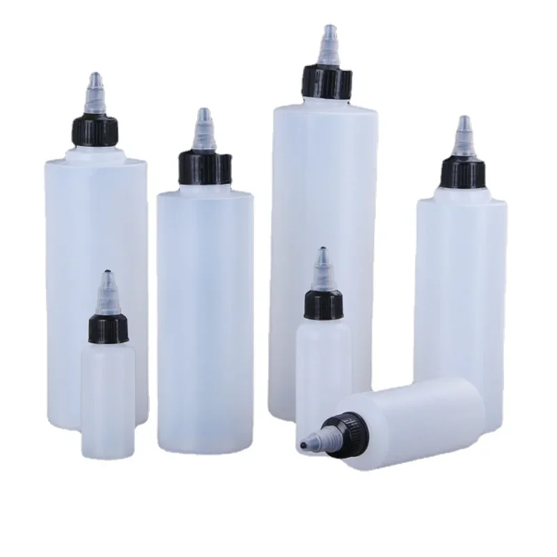 100ml 250ml Extrusion Tip Bottle Translucent Plastic Bottle Painting Ink Gel Cover Adjustment Bottle