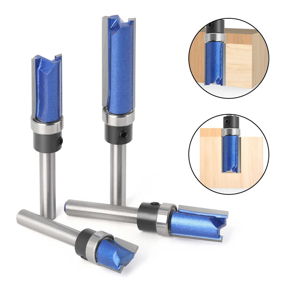 

Router Bits 6mm/1/4In Shank Bearing Flush Trim Pattern Router Bit Set The Perfect Addition to Your Woodworking Tools