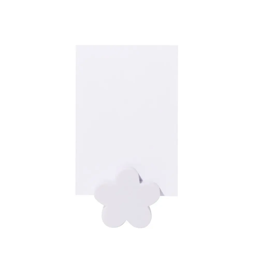 5PCS 3D Flower Shape Flower Photo Clip Freestanding Mini Desktop Memo Holder Multicolor Stable Instant Photo Holder