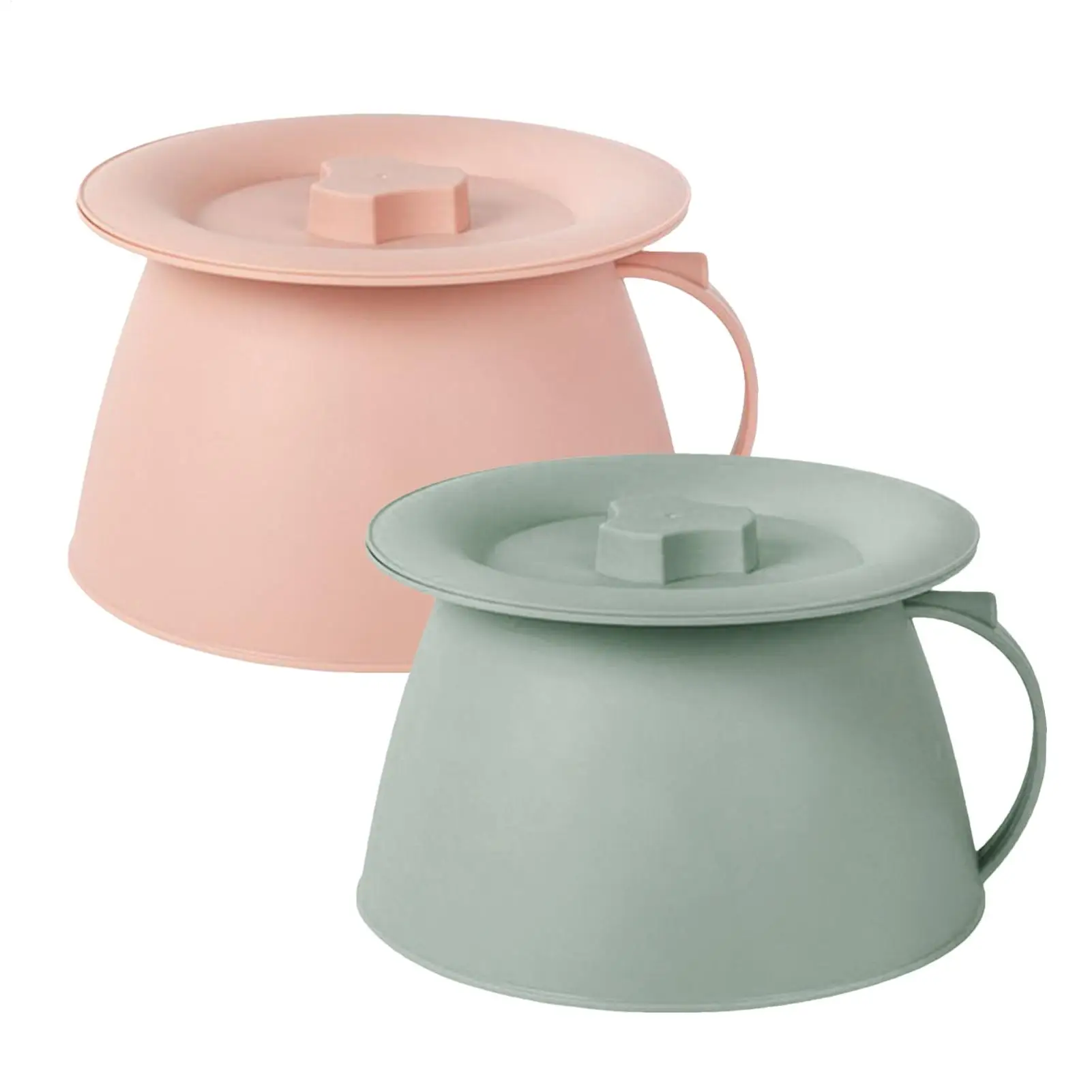 1.5L Chamber Pot Urine Potty With Lid Bedside Urine Collection Container With Handle Older Person's Toilet For Car Camping Home